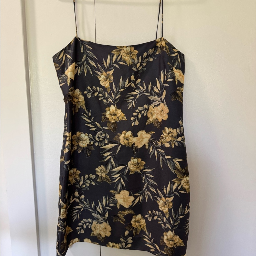 SIR the Label Floral Mini Dress - Black and Gold - Picture 6 of 7